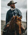 Image #1 - Blue Ranchwear Men's Heavyweight Dark Wash Denim Snap Western Shirt, Dark Blue, hi-res
