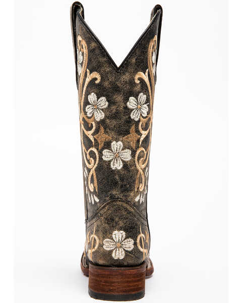 Image #5 - Circle G Women's Honey Cowhide Western Boots - Square Toe , Honey, hi-res