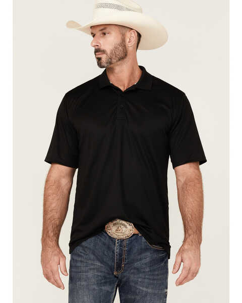 Ariat Men's TEK Polo Shirt - Big & Tall , Black, hi-res