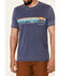 Flag & Anthem Men's Mountain Panorama Sunset Graphic Burnout Short Sleeve T-Shirt , Navy, hi-res