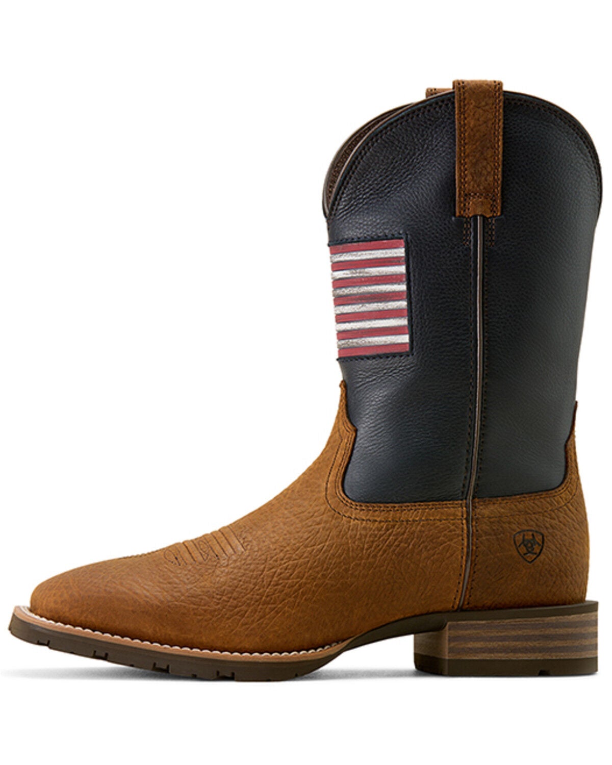 Image #3 - Ariat Men's Hybrid Rancher Patriot Performance Western Boots - Broad Square Toe, Brown, hi-res