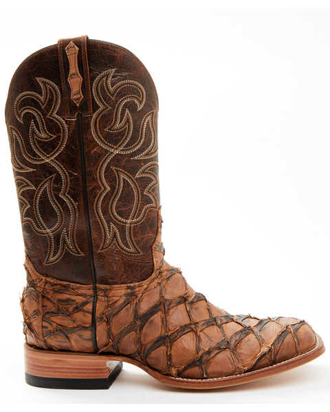Image #2 - Cody James Men's Pirarucu Exotic Boots - Broad Square Toe, Brown, hi-res