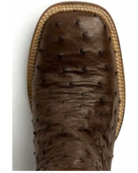 Image #10 - Ferrini Men's Cognac Full Quill Ostrich Western Boots - Broad Square Toe, Chocolate, hi-res