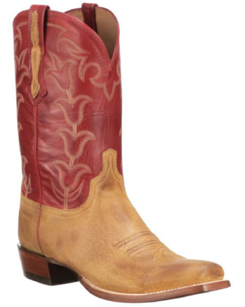 Lucchese Men's Butterscotch Western Boots - Square Toe, Tan, hi-res