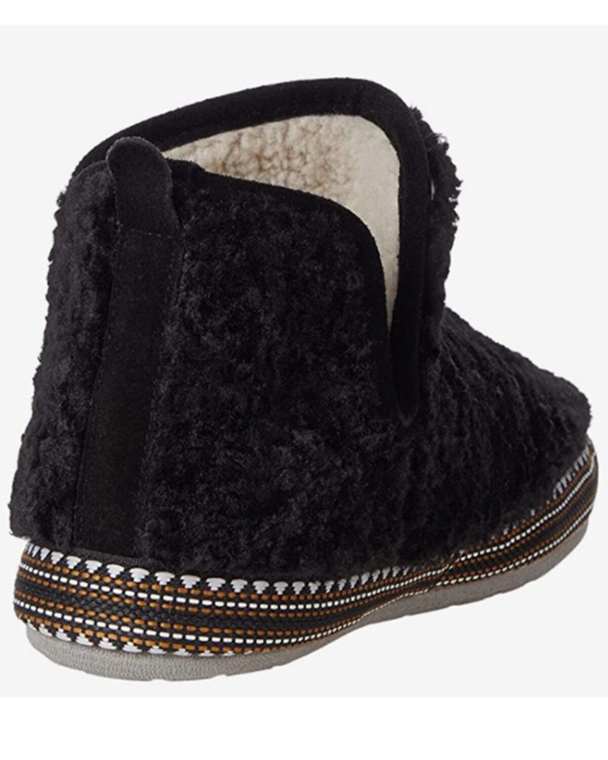 Image #4 - Ariat Women's Fleece Denim Slippers - Moc Toe, Black, hi-res
