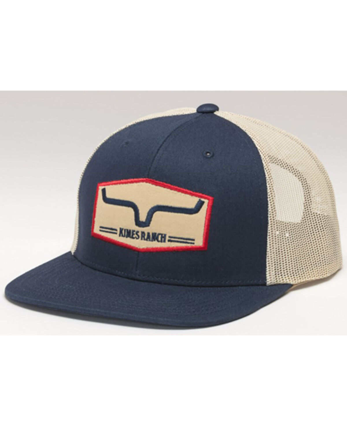 Image #1 - Kimes Ranch Men's Replay Logo Patch Mesh-Back Trucker Cap, Navy, hi-res