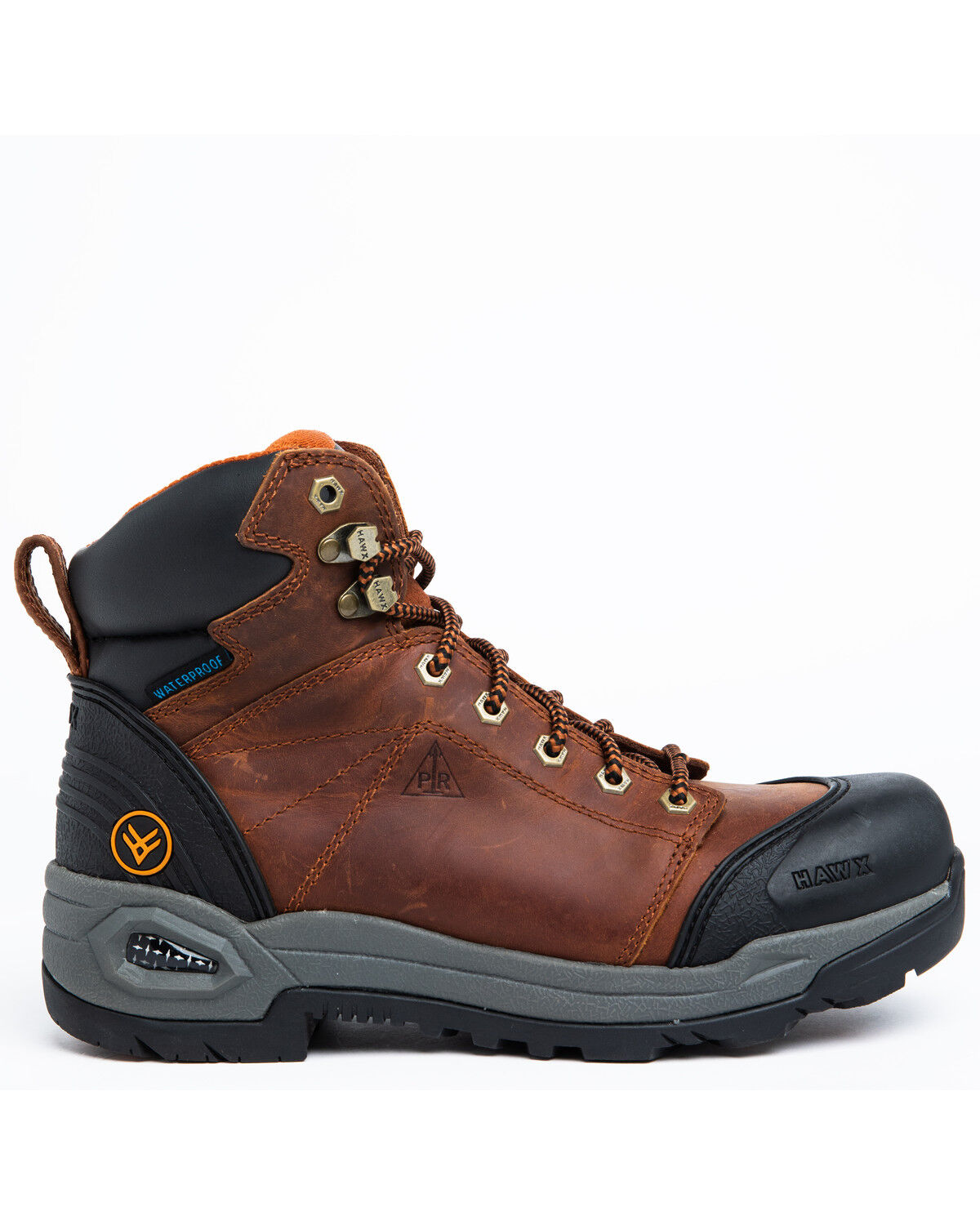 Image #2 - Hawx Men's 6" Lace-To-Toe Waterproof Work Boots - Composite Toe, Rust Copper, hi-res