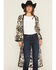 Image #1 - POL Women's Floral Crochet Long Sleeve Kimono, Black, hi-res