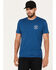 Brixton Men's Oath V Logo Graphic T-Shirt, Blue, hi-res