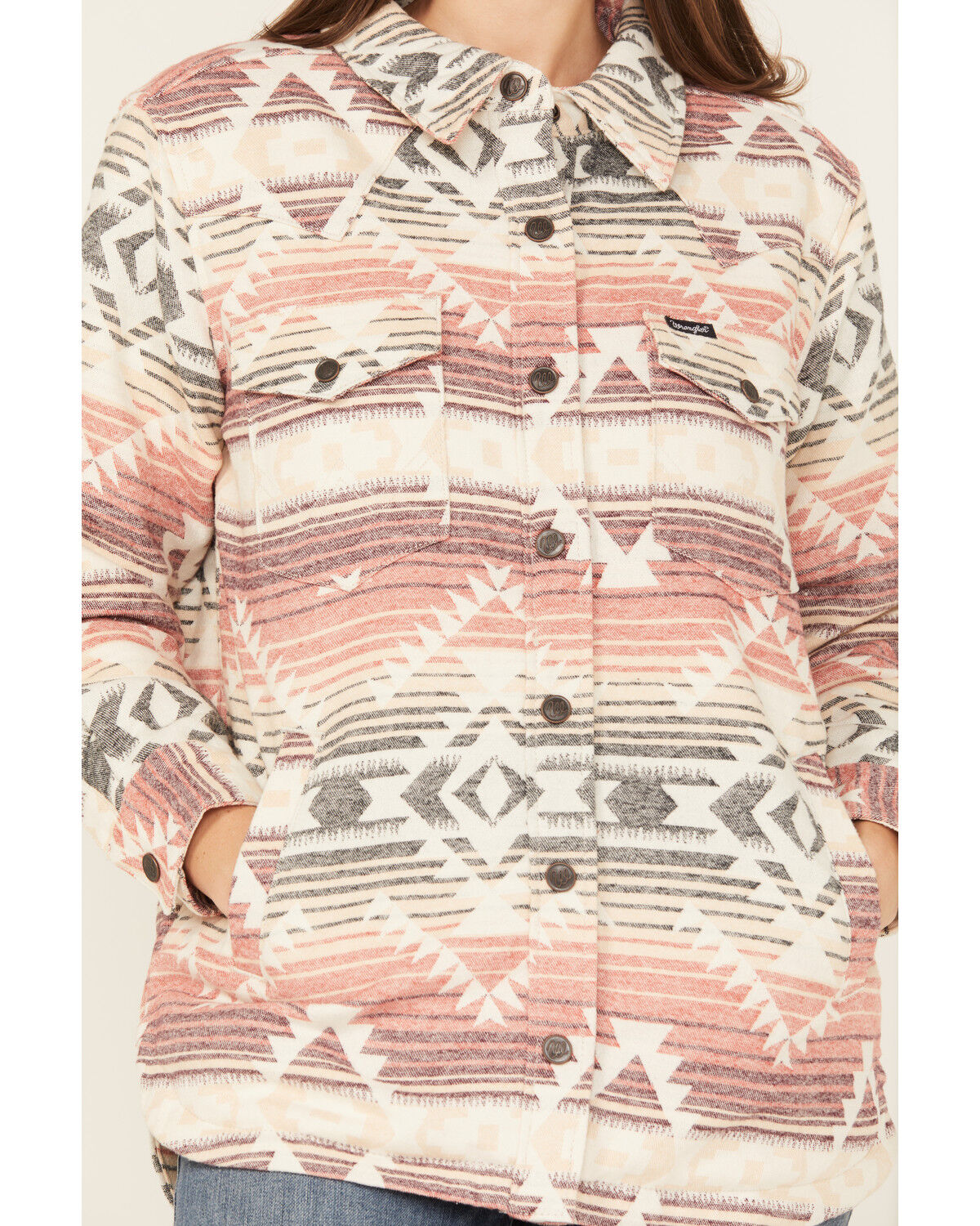 Image #3 - Wrangler Retro Women's Jacquard Southwestern Print Shacket, Multi, hi-res