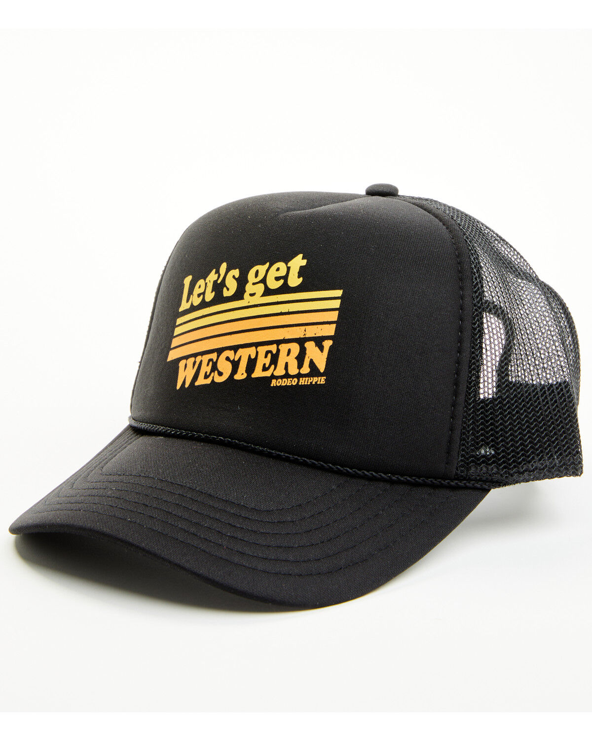 Image #1 - Rodeo Hippie Women's Let's Get Western Ball Cap, Black, hi-res