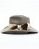 Image #3 - Shyanne Women's Distressed Mirando Ribbon Band Wool Felt Western Hat , Grey, hi-res