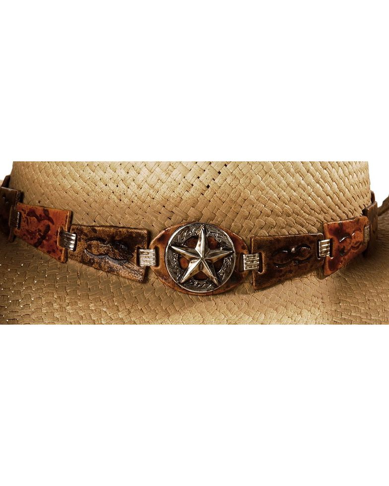 Bulllhide Star Central Straw Cowboy Hat, Natural, hi-res