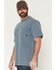 Image #2 - Hawx Men's Forge Solid Short Sleeve Pocket Work Shirt, Indigo, hi-res