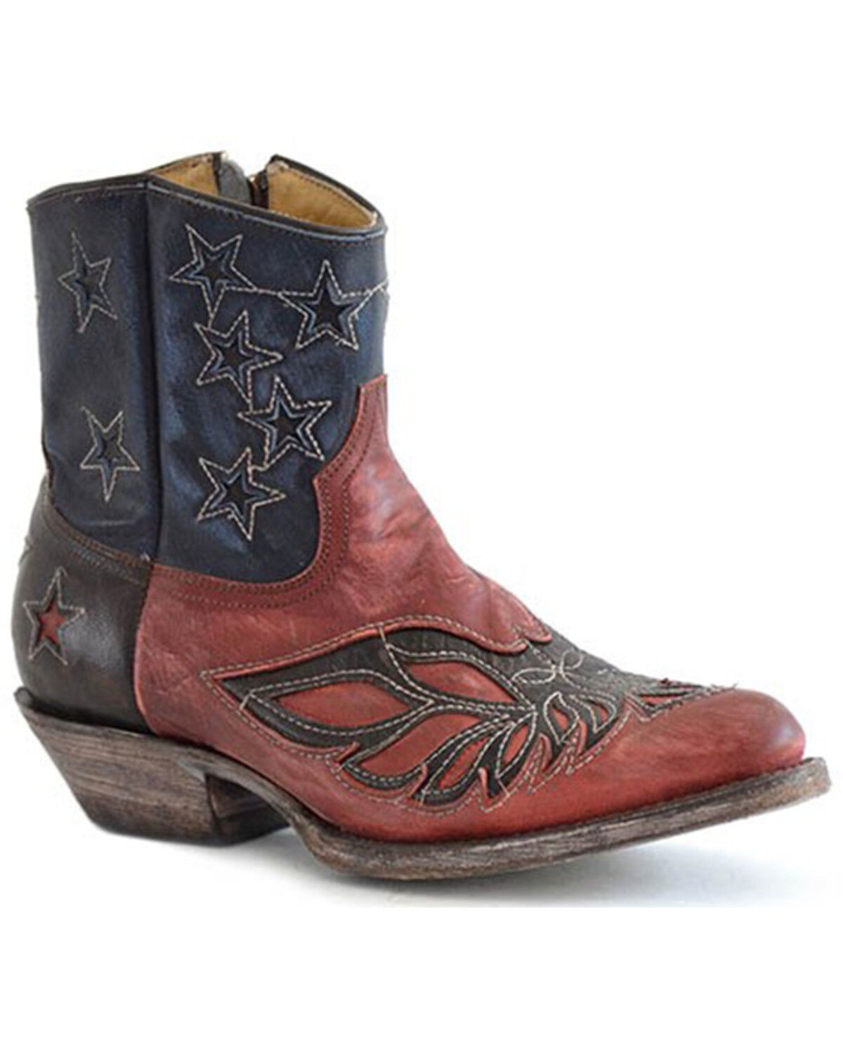 Image #1 - Stetson Women's Birdie Booties - Round Toe, Blue, hi-res
