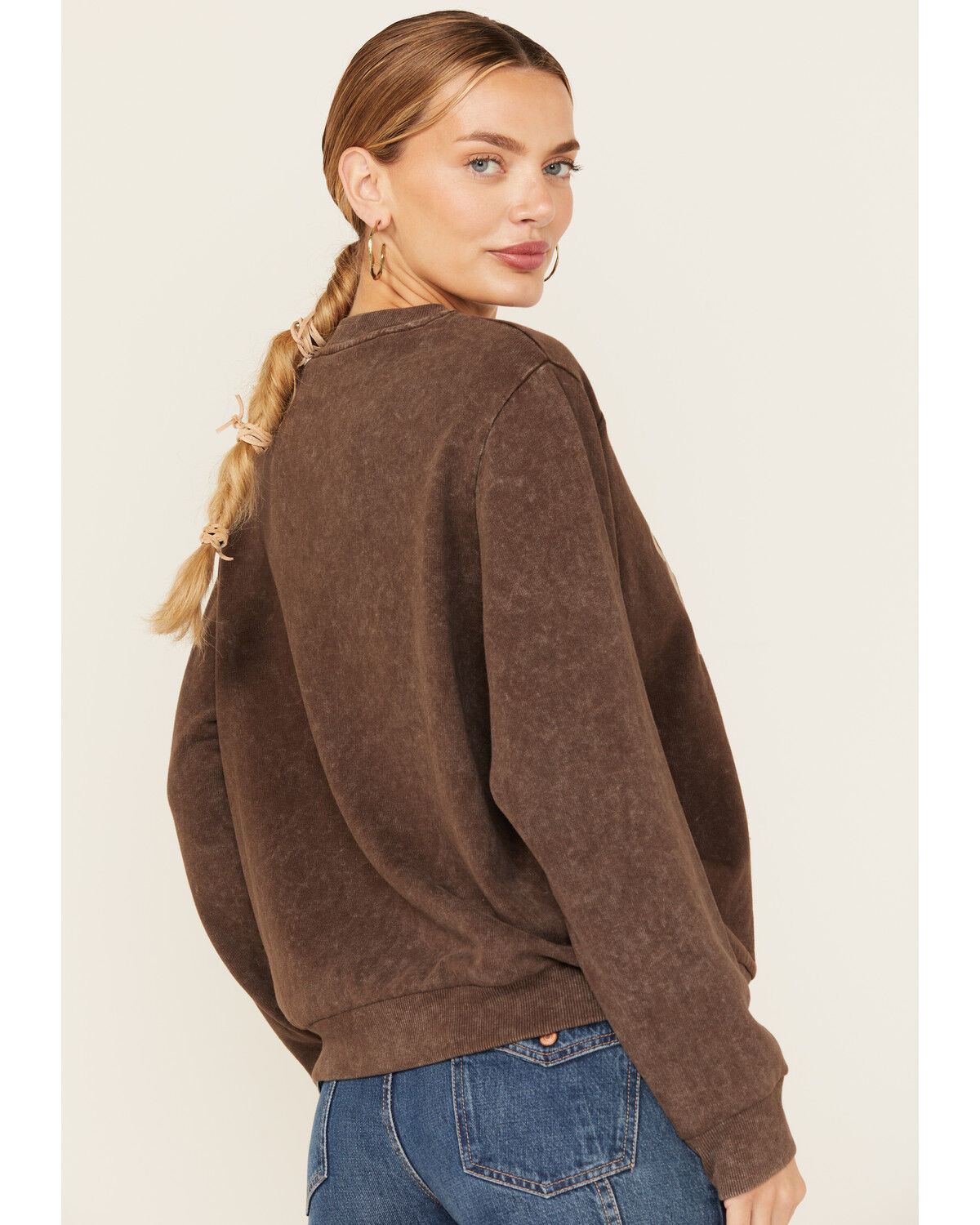 Image #4 - Coors Women's Steer Head Crewneck Sweatshirt, Brown, hi-res