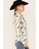 Image #2 - Wrangler Retro Women's Horse Cactus Print Long Sleeve Snap Western Shirt, White, hi-res