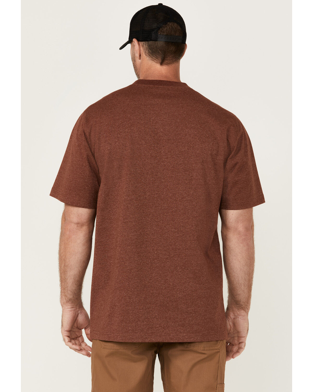 Image #4 - Hawx Men's Forge Short Sleeve Work T-Shirt, Mahogany, hi-res