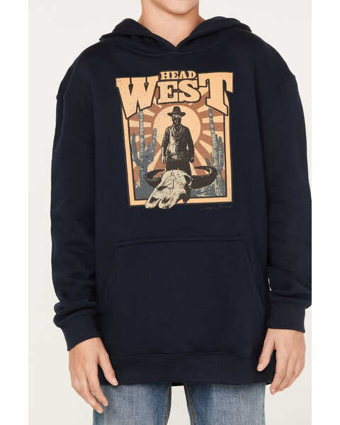 Image #3 - Cody James Boys' West Hooded Sweatshirt , Navy, hi-res