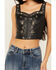 Image #3 - Idyllwind Women's Sunset Embellished Leather Bustier , Black, hi-res