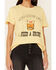 Goodie Two Sleeves Women's You Look Like I Need A Drink Graphic Short Sleeve Tee, Dark Yellow, hi-res