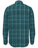 Wrangler Retro Premium Men's Turquoise Large Plaid Long Sleeve Button-Down Western Shirt , Turquoise, hi-res