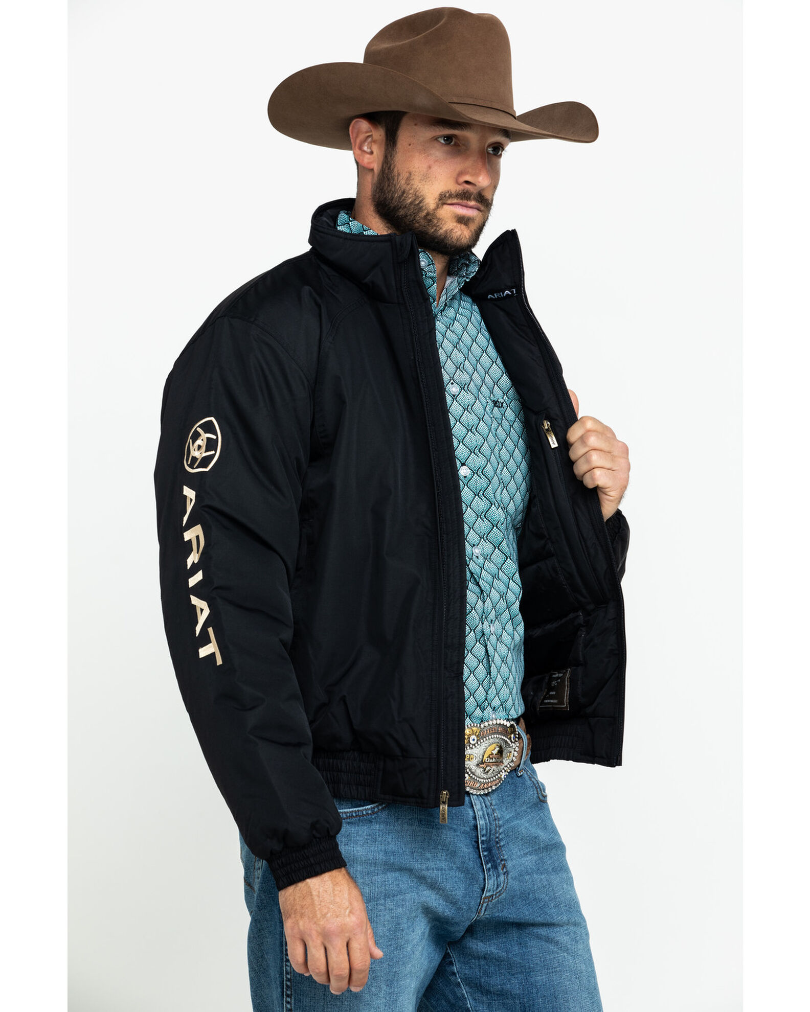Ariat men's black team logo jacket sale