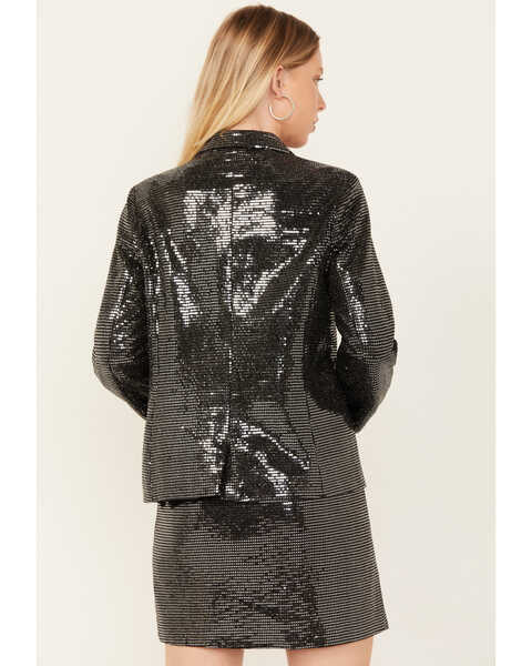 Image #4 - Molly Bracken Women's Sequins Blazer, Silver, hi-res