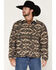 Image #1 - Wrangler Men's Southwestern Sherpa Lined Button-Down Jacket, Charcoal, hi-res