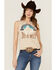 Image #1 - Shyanne Women's Buck Wild Sleeveless Graphic Tank, Taupe, hi-res
