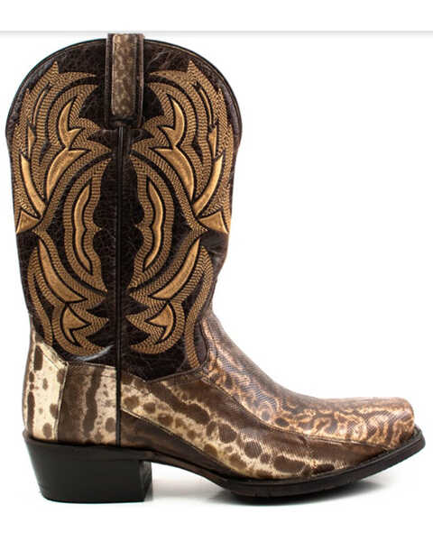 Image #2 - Dan Post Men's Kauring Snake Exotic Western Boots - Square Toe , Brown, hi-res