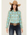 Image #1 - Ariat Women's Plaid Print Long Sleeve Snap Western Shirt, Tan, hi-res