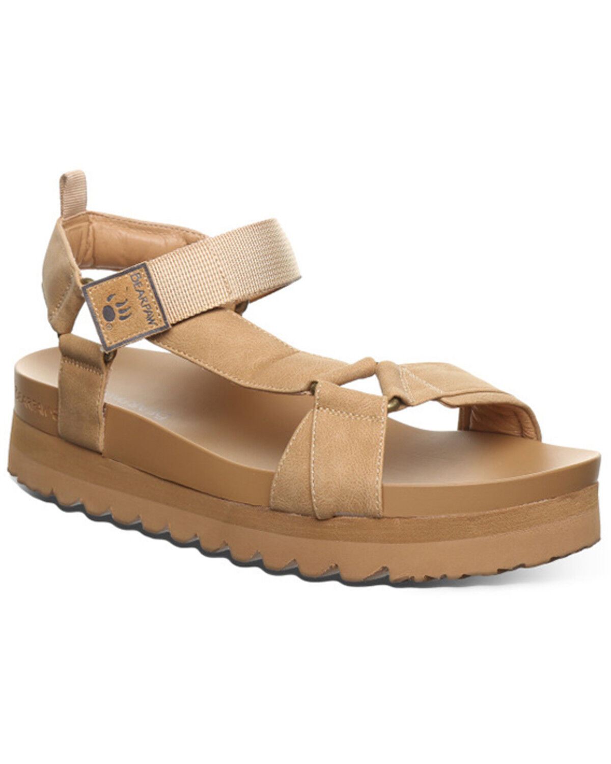 Image #1 - Bearpaw Women's Hydra Platform Sandals, Brown, hi-res