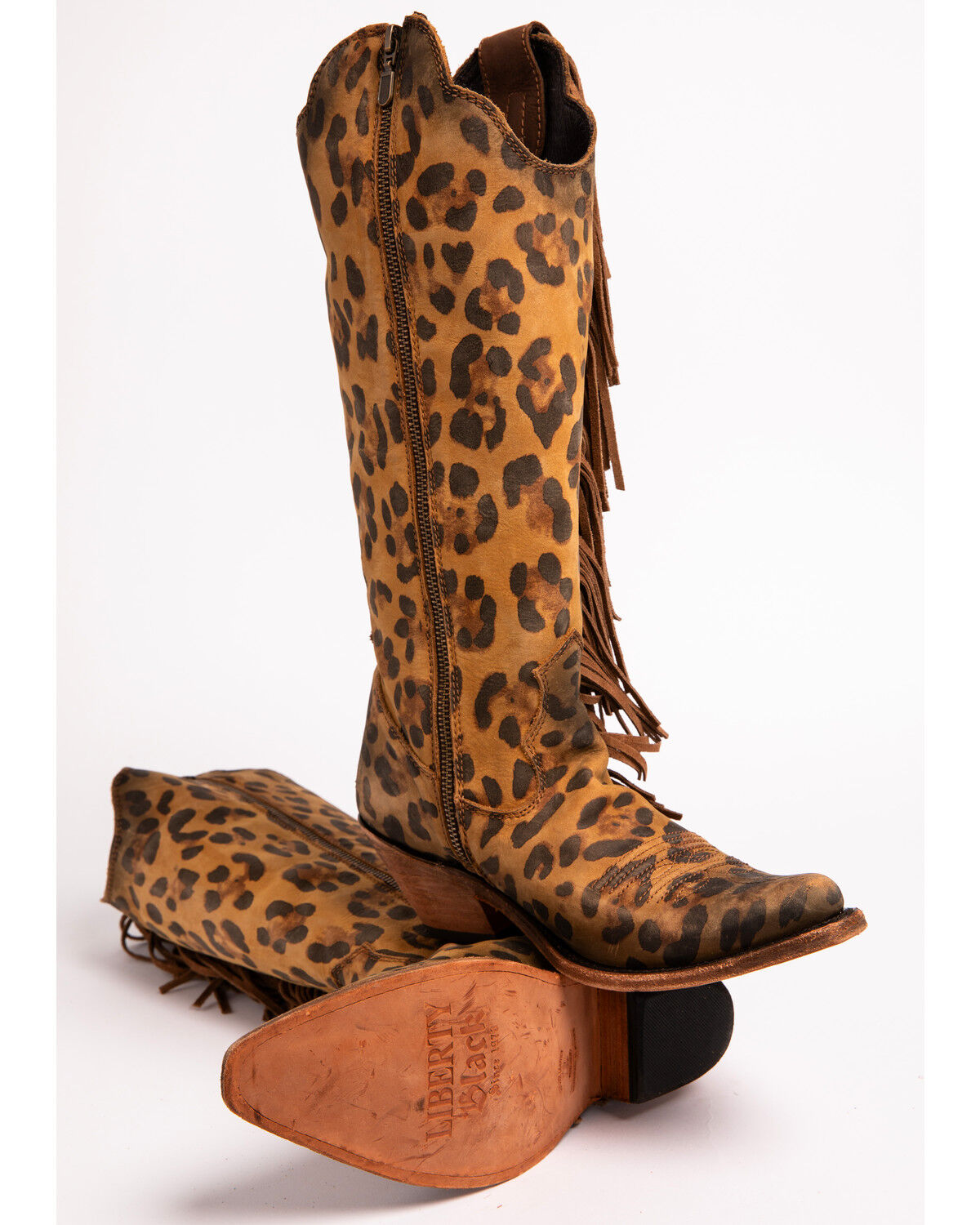 Image #5 - Liberty Black Women's Chita Miel Fringe Western Boots - Pointed Toe, , hi-res