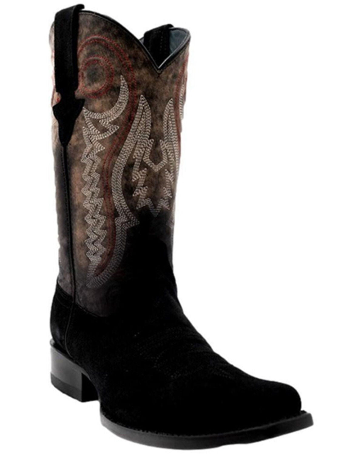 Ferrini Men's Roughrider Western Boots - Square Toe, Black, hi-res
