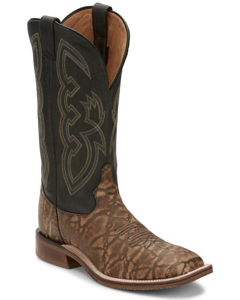 Tony Lama Men's Galan Taupe Western Boots - Wide Square Toe, Taupe, hi-res