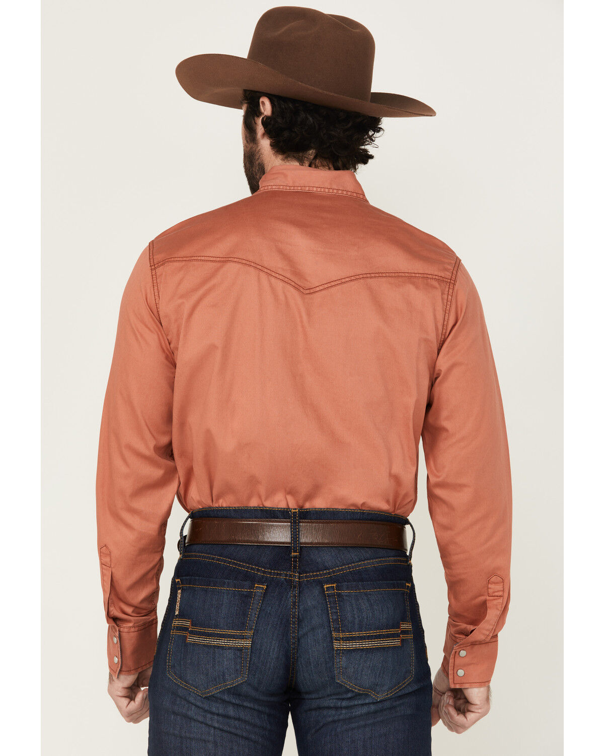 Image #4 - Wrangler Retro Men's Solid Long Sleeve Snap Western Shirt, , hi-res