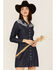 Image #2 - Maggie Sweet Women's Remedios Long Sleeve Western Mini Dress, Blue, hi-res
