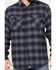 Image #3 - Dakota Grizzly Men's Briggs Plaid Button Down Heavy Western Flannel Shirt, Blue, hi-res