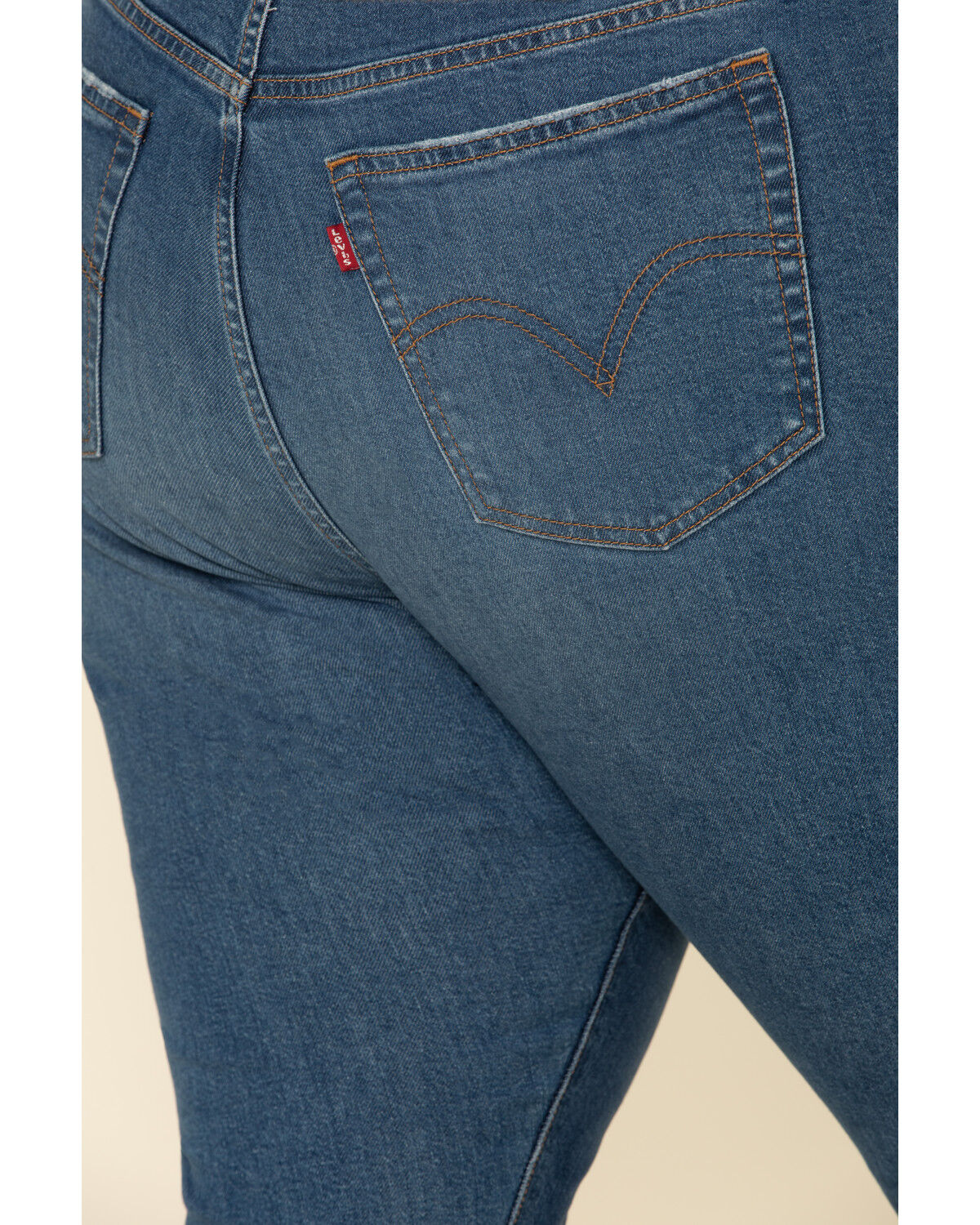 Image #4 - Levi's Women's Moleskin High Rise Wedgie Skinny Jeans - Plus, Blue, hi-res