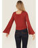 Image #4 - Idyllwind Women's Cedar Lace-Up Top, Chilli, hi-res