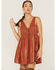 Image #4 - Shyanne Women's Lurex Tassel Southwestern Stripe Dress, Rust Copper, hi-res