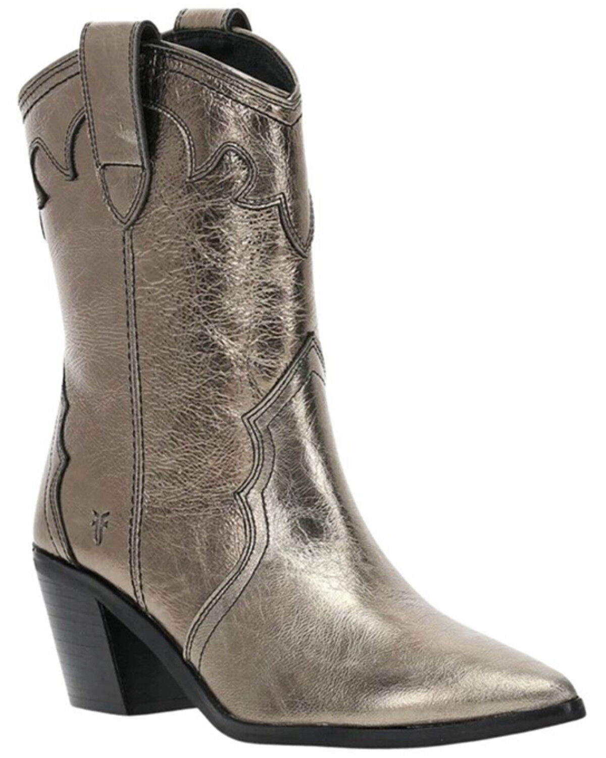Image #1 - Frye Women's Sara Western Short Boots - Round Toe, Bronze, hi-res