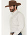 Image #2 - Cinch Men's Plaid Print Long Sleeve Button-Down Western Shirt, Cream, hi-res