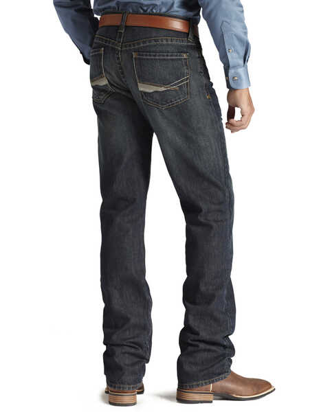 Image #1 - Ariat Men's M2 Dusty Road Dark Wash Relaxed Bootcut Jeans, Denim, hi-res