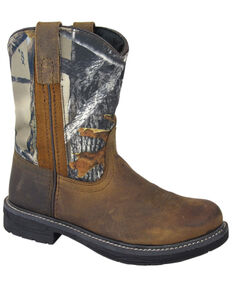 Smoky Mountain Youth Boys' Buffalo Wellington Western Boots - Round Toe, Brown, hi-res