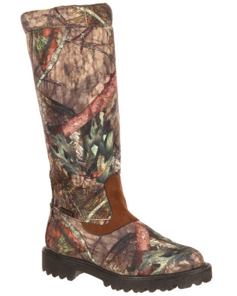 Image #1 - Rocky Men's Low Country Waterproof Snake Boots - Round Toe, Camouflage, hi-res