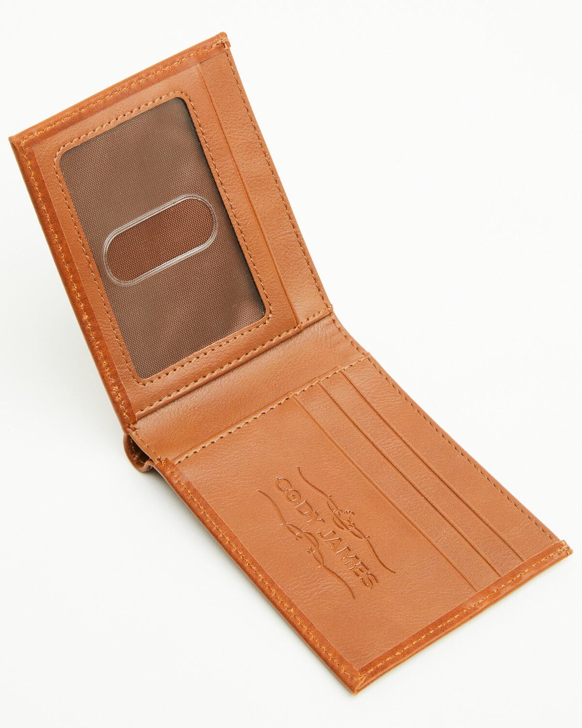 Image #2 - Cody James Men's Conway American Flag Bifold Wallet, Brown, hi-res