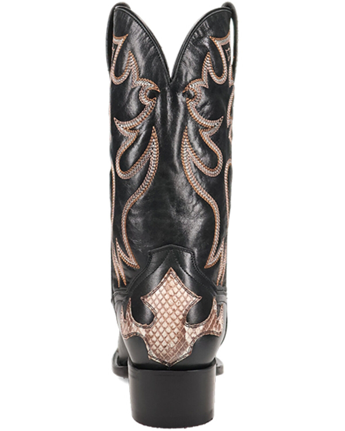 Image #5 - Dan Post Men's Exotic Snake Western Boots - Round Toe, Black, hi-res