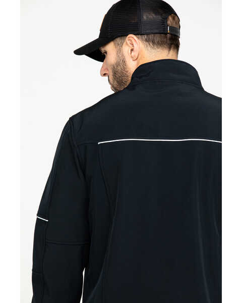 Image #5 - Hawx Men's Reflective Polar Fleece Moto Work Jacket - Tall , Black, hi-res